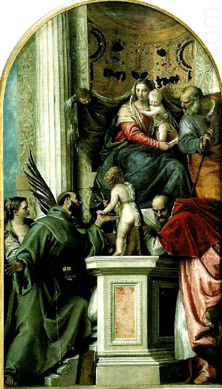 holy family with ss, Paolo  Veronese
